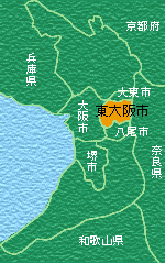東大阪市の位置マップ